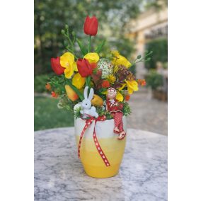 Tulipànos csokor tavaszi  tündérrel