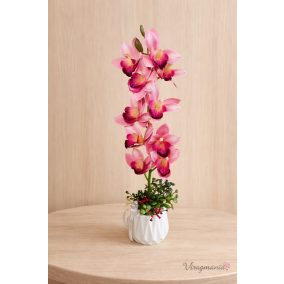 Orchidea élethű maradandó csokor 
